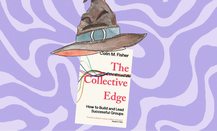 A copy of the collective edge with the sorting hat on top