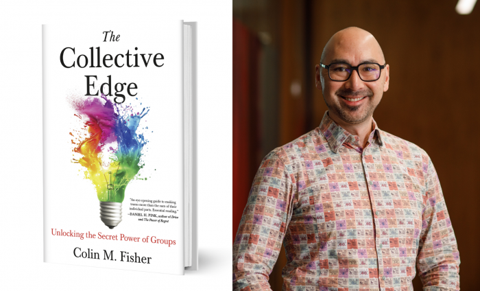 Colin Fisher and a copy of the Collective Edge 